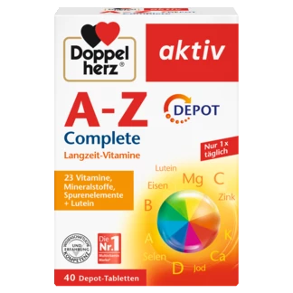 Abbildung der Produktverpackung Doppelherz aktiv A-Z DEPOT Frontansicht